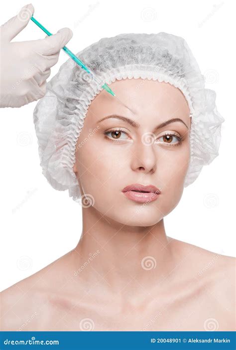 Cosmetic Botox Injection In The Beauty Face Stock Image Image Of
