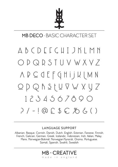 Mb Deco Font On Behance Deco Font Art Deco Font Deco