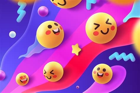 Premium Vector Colorful Emoji Set Concept