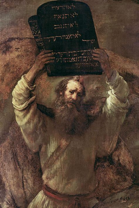 Moses Smashing The Tablets Of The Law Painting By Rembrandt