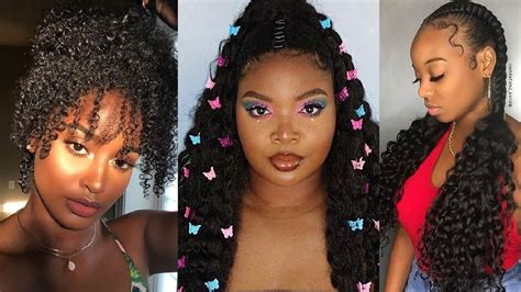 Slayed Curly Hairstyles Compilation Youtube