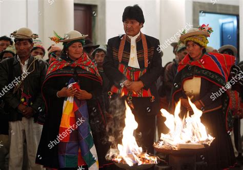 Evo Morales Bolivias President Evo Morales Editorial Stock Photo