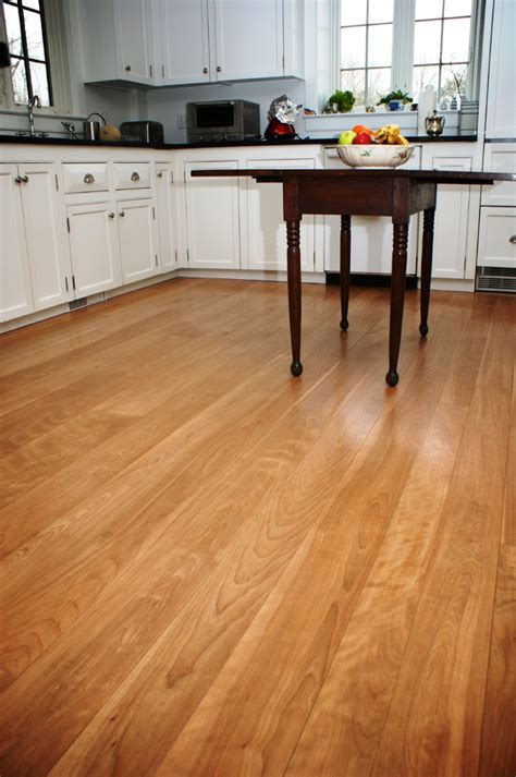 Wide x varying length solid hardwood flooring (20 sq. Heartwood "Red Birch" Floors - Traditional - Kitchen ...