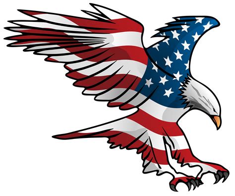 Patriotic Flying American Flag Eagle Vector Illustration 373030 Vector