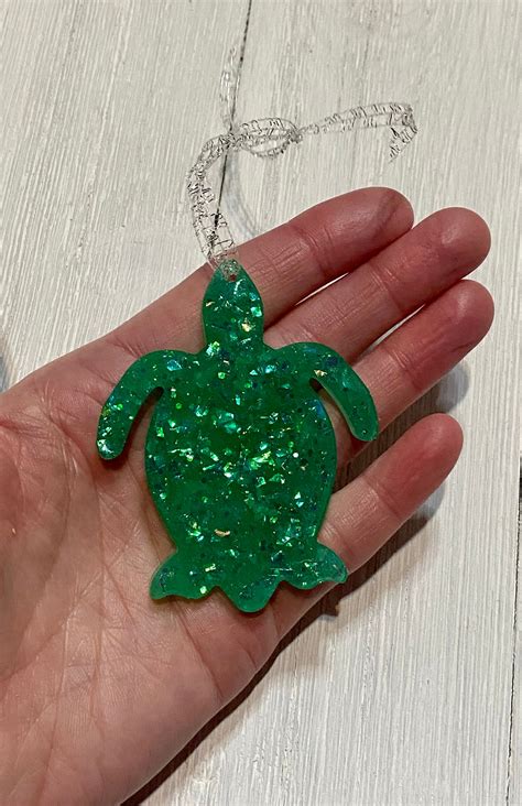 Resin Turtle Ornament Etsy