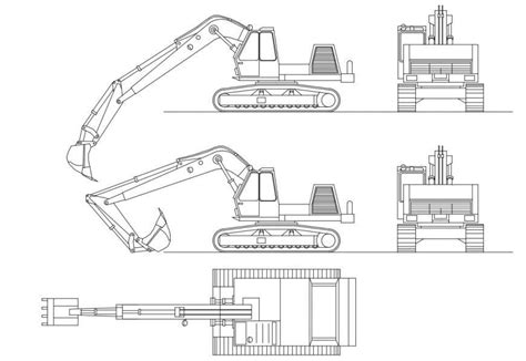 Dynamic Excavators Elevations Cad Blocks Details Dwg File Cadbull My