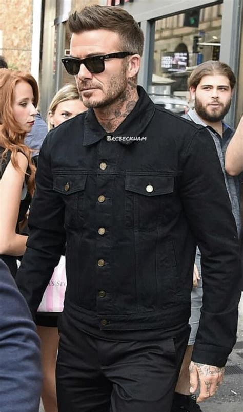 Estilo David Beckham David Beckham Style Outfits Black Denim Jacket