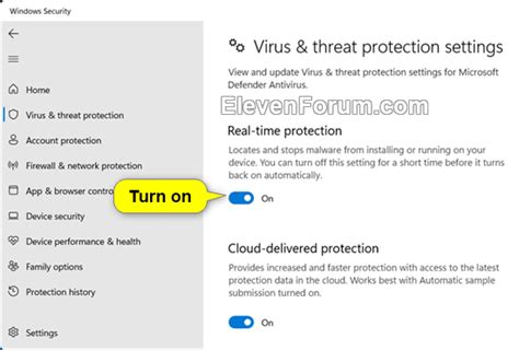 Enable Or Disable Real Time Protection For Microsoft Defender Antivirus