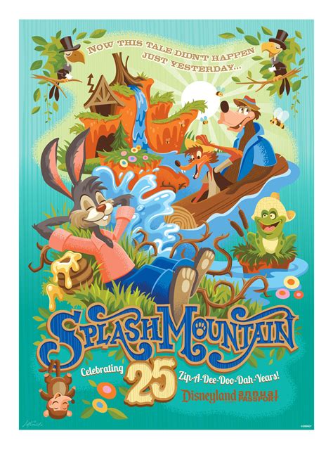 Walt Disney World Disneyland Splash Mountain Satisfactual Poster 11x17