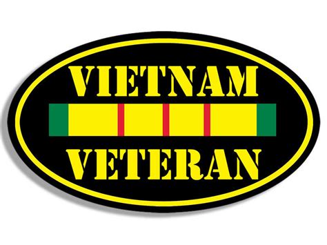 Us army veteran hat patch guard vet fort pin up vietnam. 3x5 inch Oval VIETNAM VETERAN Sticker - decal army vet ...