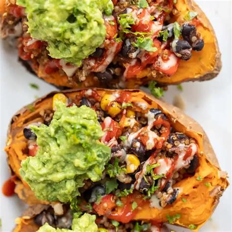 Recipe in commentsslow cooker sweet potato mexican quinoa (i.redd.it). Mexican Quinoa Stuffed Sweet Potatoes | Recipe | Whole ...