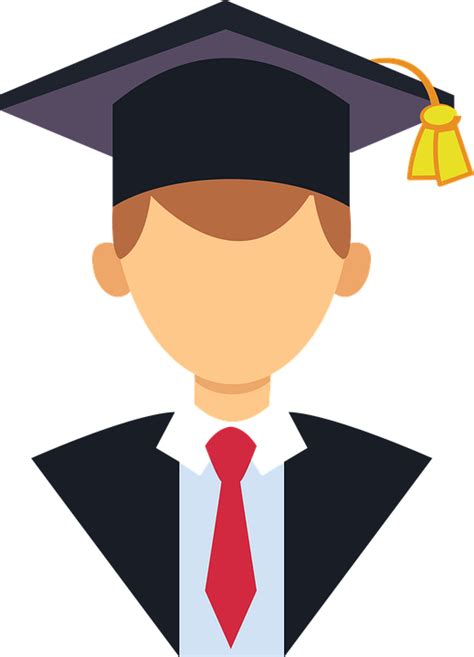 A Man In A Graduation Cap And Gown With A Tassel On His Head Is Wearing