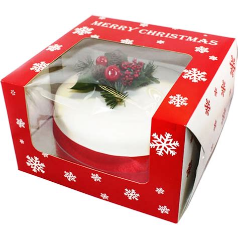 10" Premium Design Christmas Snowflake Window Cake Boxes