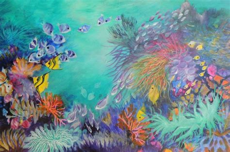 Review the quantities then click add all sku's to cart. Lyn Olsen - Great Barrier Reef, coral and marine acrylic ...