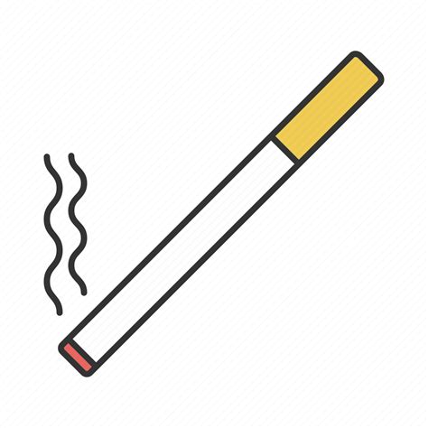 Burning Cigaret Cigarette Smoke Smoker Smoking Tobacco Icon