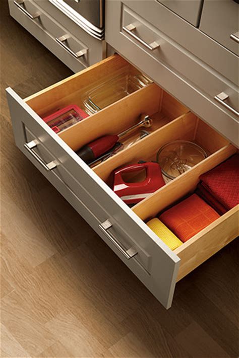 We love these chrome sliding racks from the container store. Deep Drawer Divider - Kitchen Drawer Organizers ...