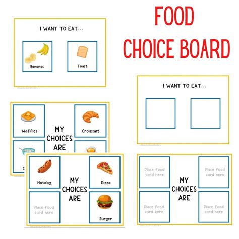 1 Board 45 Pecs Food Choice Board Food Pecs Visual Aid Etsy Australia