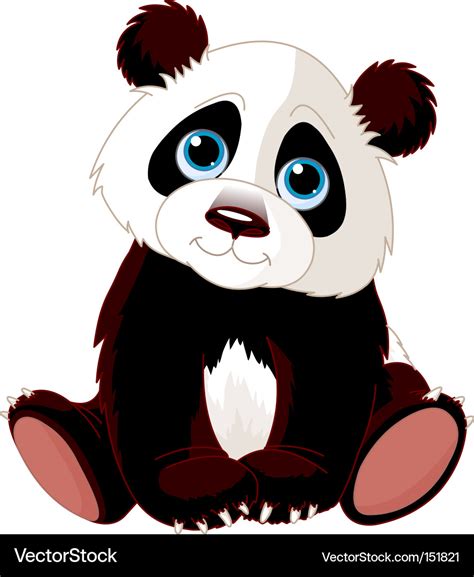 Cartoon Sitting Panda Stock Vector Illustration Of Design The Best