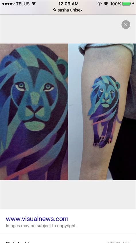 Sasha Unisex Tattoos Lion Tattoo Color Tattoo