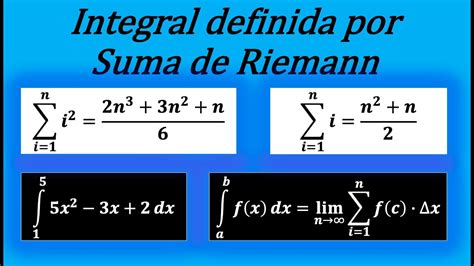 Integral Definida Por Definición De Límite Sumas De Riemann Youtube