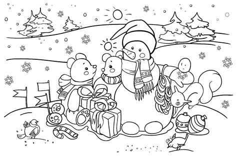 Dibujos De Invierno Para Colorear Imprimir Para Niños