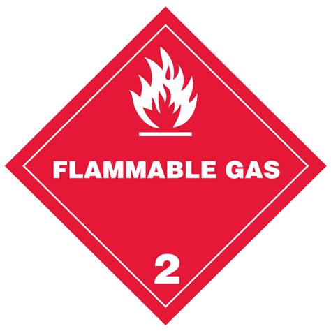 Flammable Gas Hazmat Labels Transportlabels Com