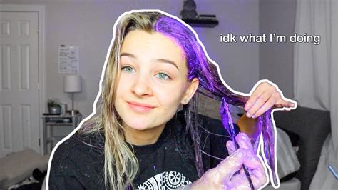 Dying My Hair Purple Because Im Bored Youtube