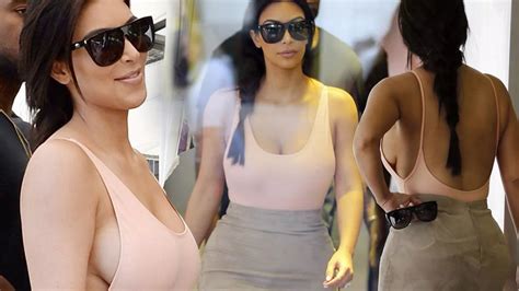 Kim Kardashian Shows Off Side Boob As She Heads To Lunch With Kanye