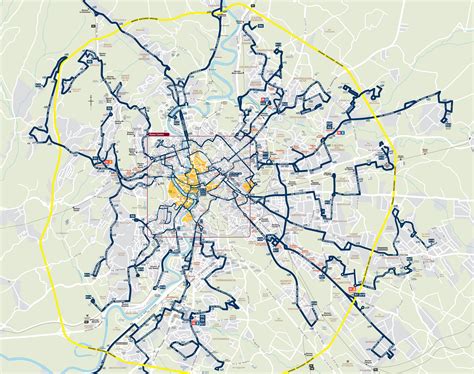 Map Of Rome Night Bus Network Romemap Com Rome Bus Map