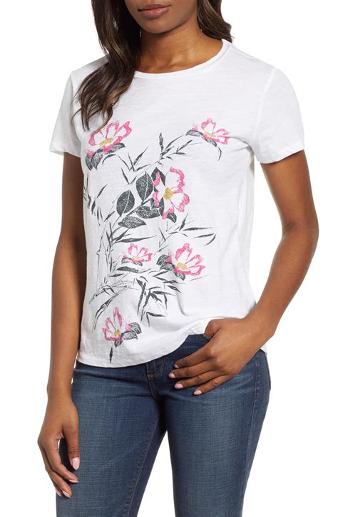 Lucky Brand Lucky Brand Bouquet Graphic Tee White Walmart Com Walmart Com