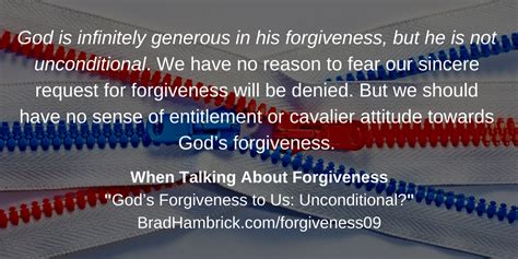 Gods Forgiveness To Us Unconditional Brad Hambrick