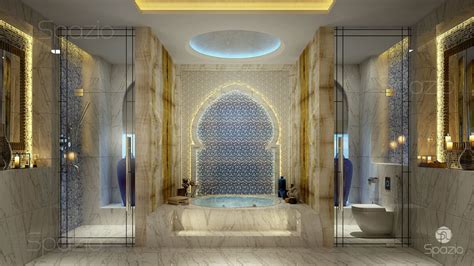 Moroccan Themed Bathroom Décor In Dubai Villa Interior Design Dubai