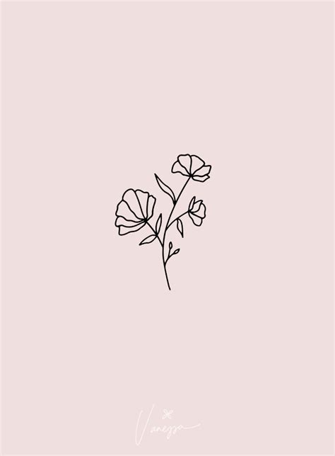aesthetic minimalist simple flower drawing so simple line art flower my xxx hot girl