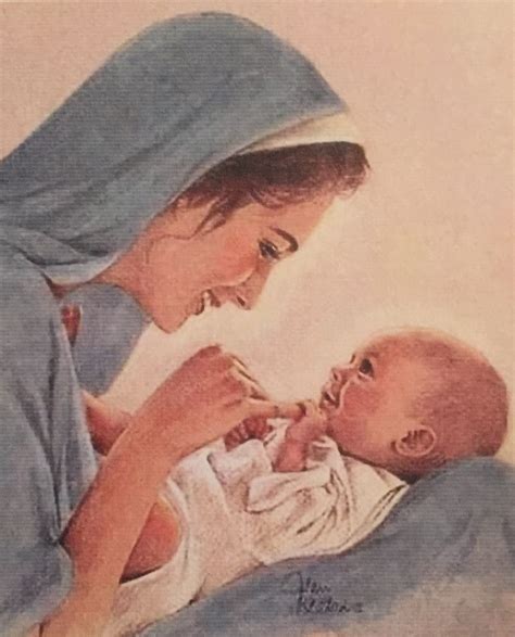 La Virgen MarÍa Con JesÚs Ternura Y Felicidad De Madre E Hijo Jesus