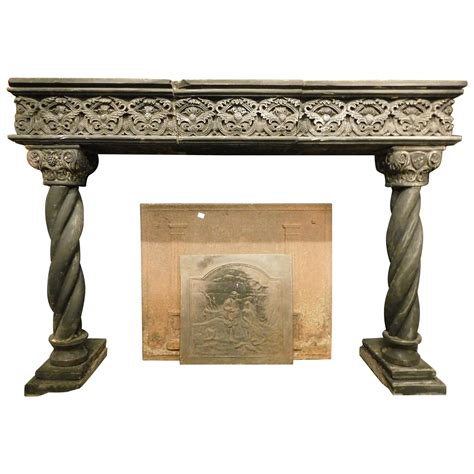 Spectacular 16th Century French Castle Fireplace From Hard French Stone
