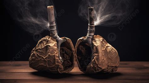 Two Cigarettes Surrounded By Smoke Background Smokers Lungs Pictures