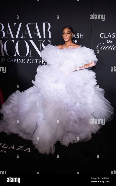 Winnie Harlow Attends The Harpers Bazaar Icons By Carine Roitfeld