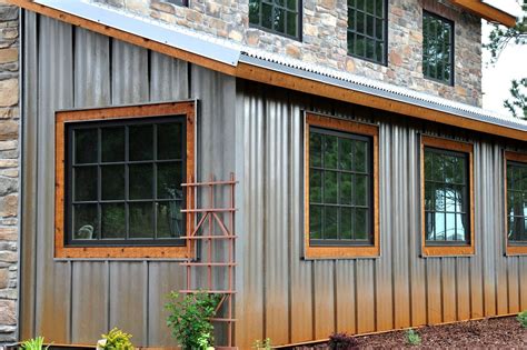 By continuing to use this. Close Up of Weathering Steel Ultra Batten Siding on barn ...