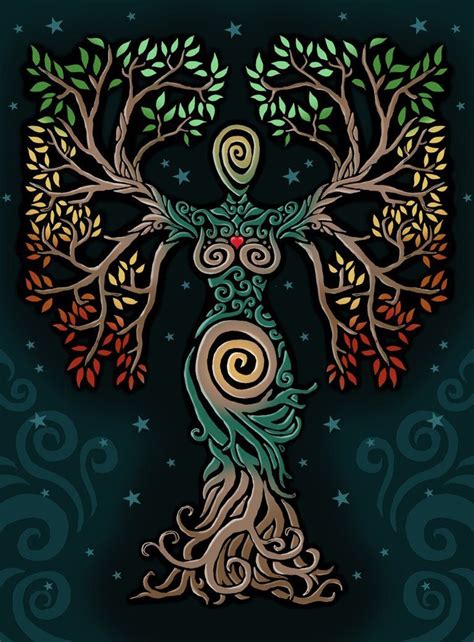 Tree By Orupsia Pagan Art Tree Of Life Art Goddess Art