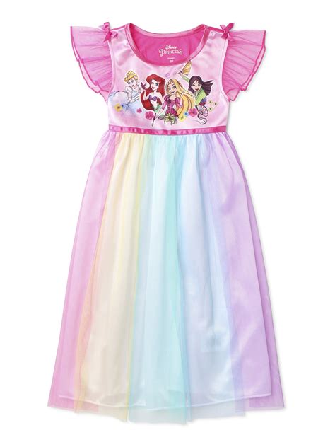 Disney Princess Toddler Girls Short Sleeve Nightgown Pajamas