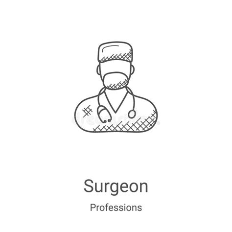 Surgeon Icon Vector From Professions Collection Thin Line Surgeon