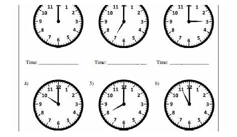 telling time worksheets free