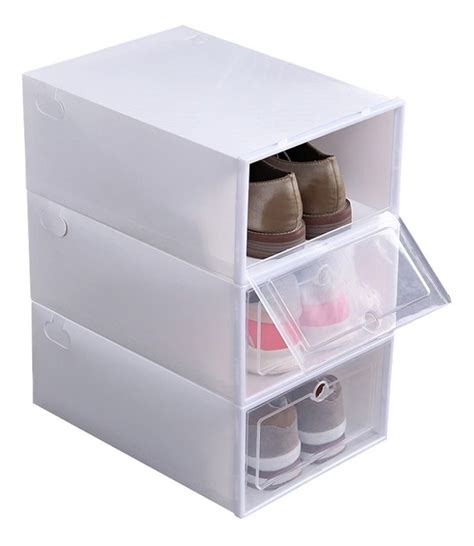 Caja Zapatos Organizador Calzado Transparente Tapa 6 Pza Mercado Libre