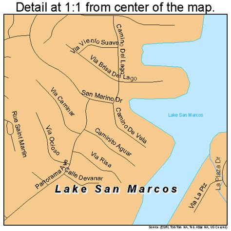 Lake San Marcos California Street Map 0639724