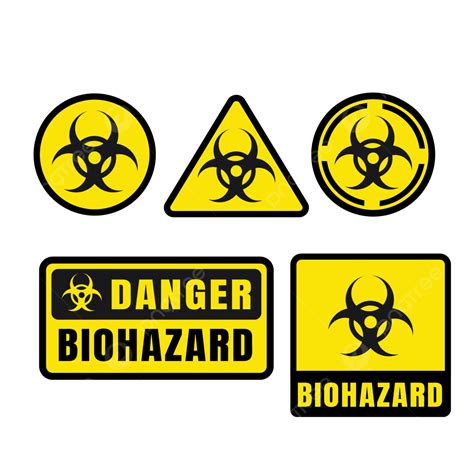 Biohazard Symbol Collection Warning Signboard Vector Biohazard