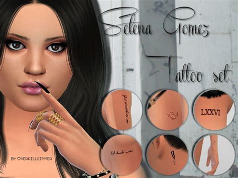 The Best Selena Gomez Tattoo Set By Lilisimmer Sims 4 Tattoos Sims
