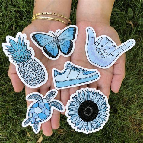 Blue Aesthetic Sticker 23 Pack Large 3 X3 Big Moods