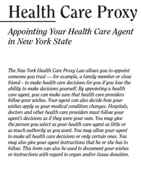 york health care power  attorney form