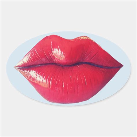Lips Stickers Big Juicy Red Lips Stickers Zazzle