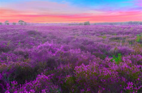 Blooming Heather Sunset By Eimar1